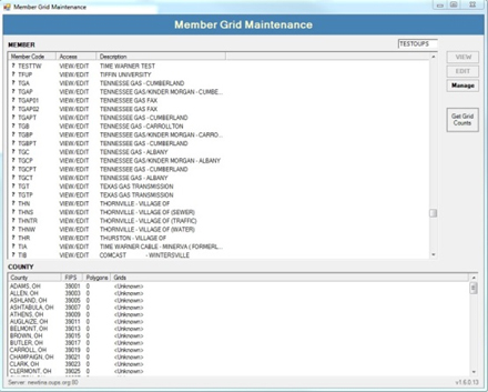 Member Maintenance allows you to manage Grid/Polygon data.